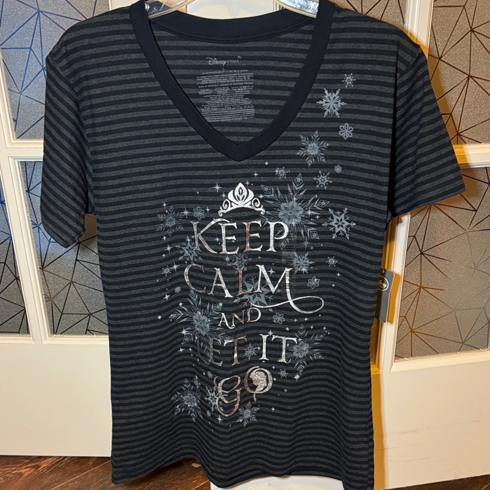 Disney Frozen “Keep Calm and Let it Go” V-Neck Tee